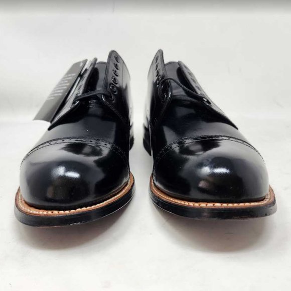 Men\'s 8.5 Wide EE Stacy Adams Madison cap toe oxford black dress shoes 8.5EE main image 8